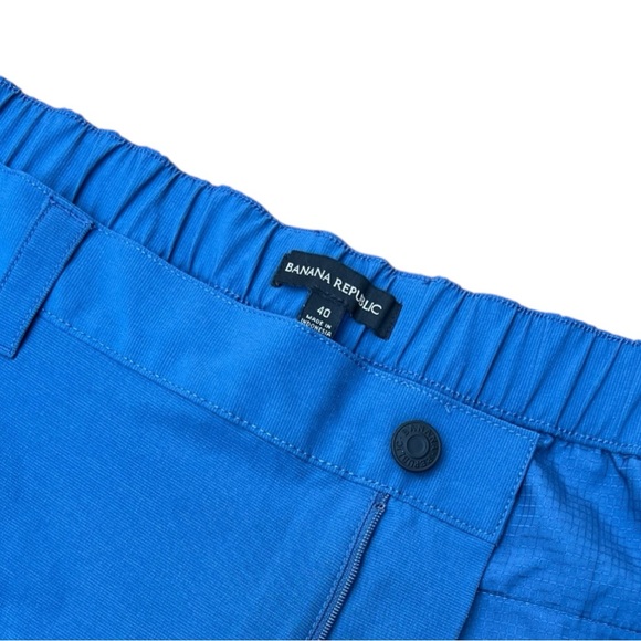 Banana Republic Blue Flat Front Shorts 9” inseam Size‎ 40 - Picture 2 of 6
